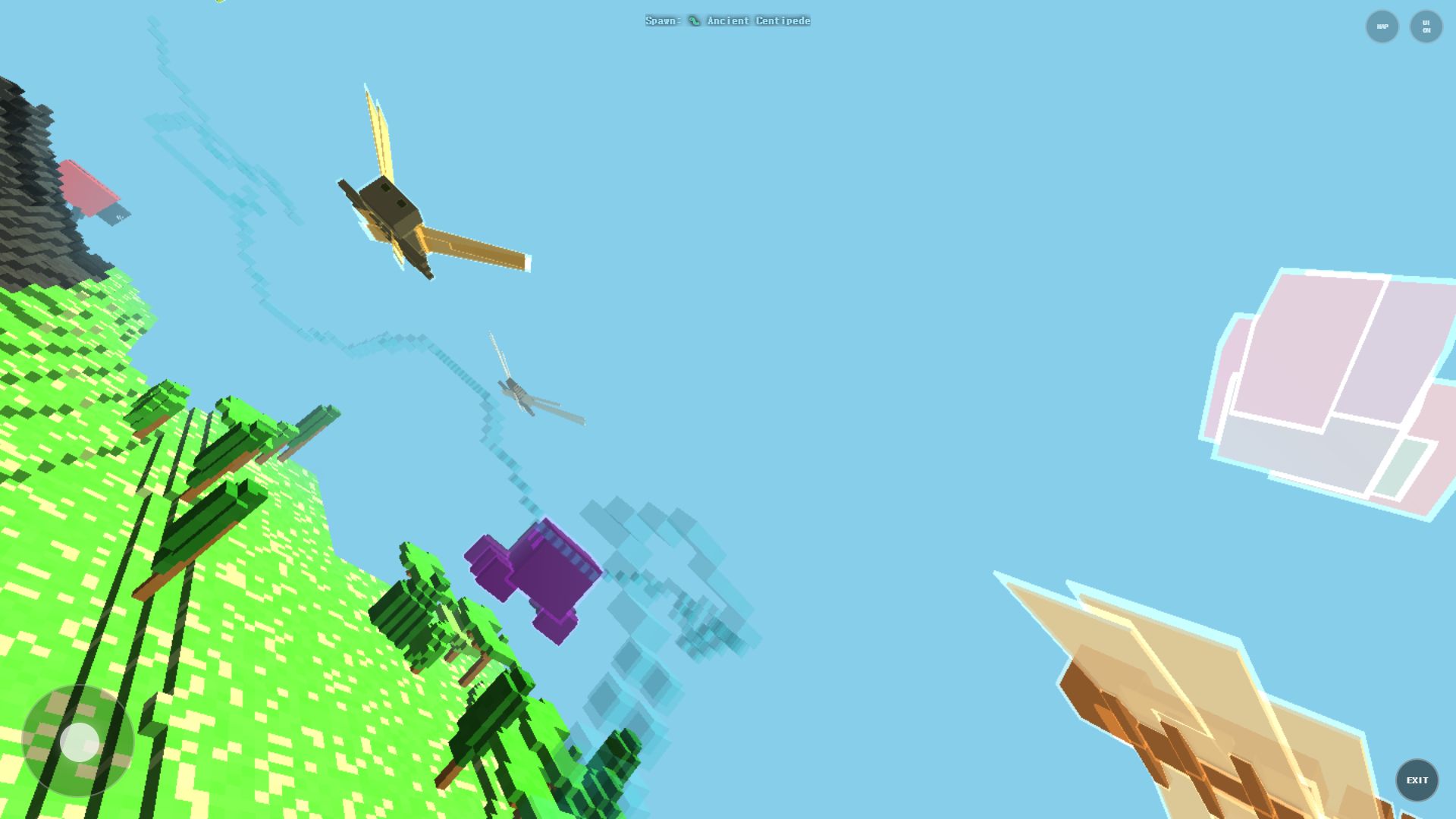 The same Iceland spawn and camera framing with object glow disabled.